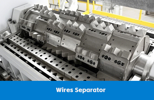 waste tires wires separator